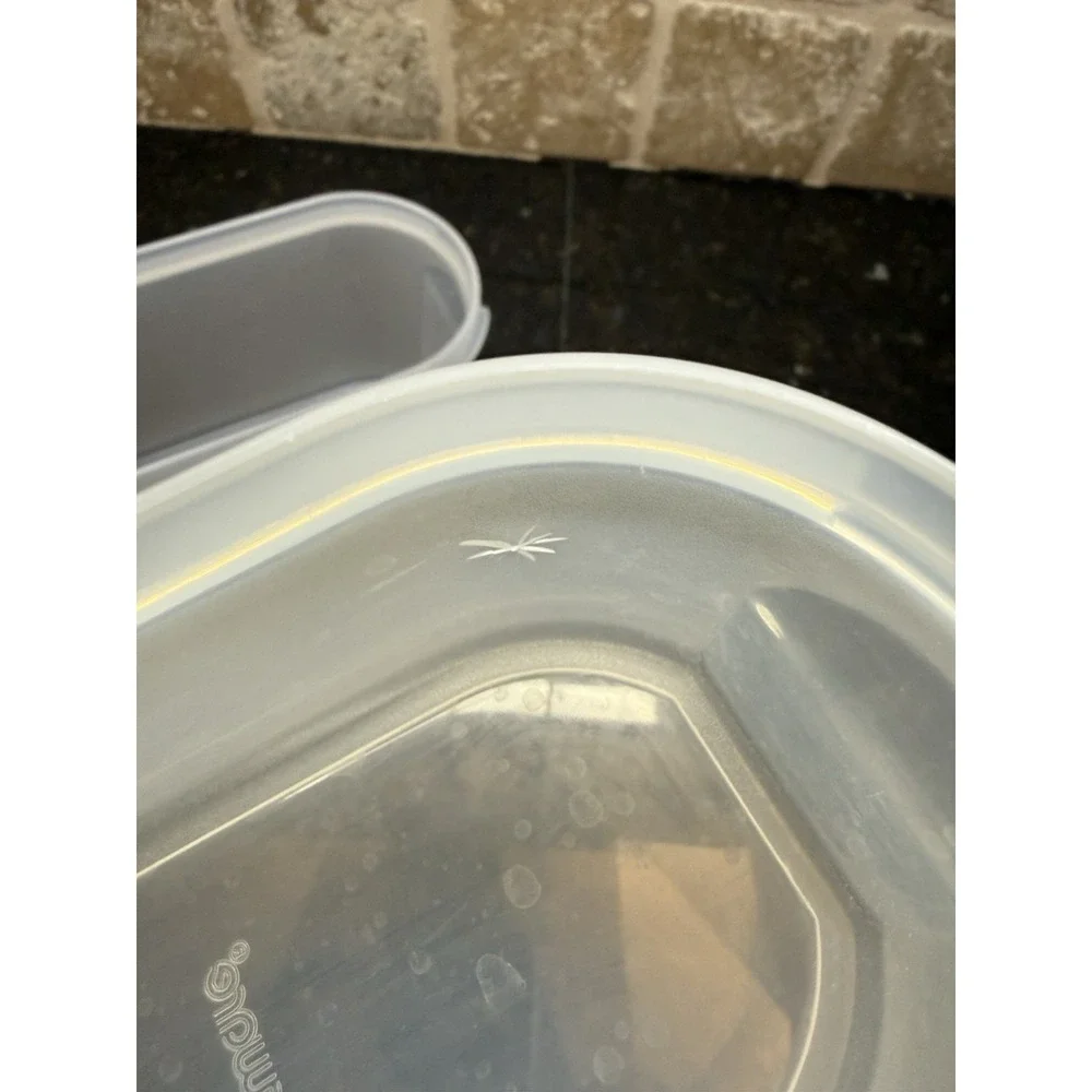 Lot Of 2 Tupperware MODULAR MATES Super Oval 1 &‎ 2 BLACK Seals